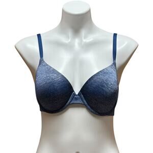 Victoria's Secret Uplift Semi Demi Back Close Convertible Underwire Bra Blue 34D